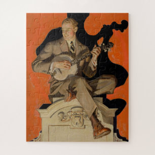 J.C. Leyendecker Banjo-Spieler 1920 Art Deco Kunst