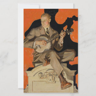J.C. Leyendecker Banjo-Spieler 1920 Art Deco Kunst