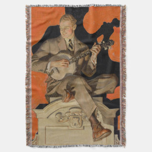 J.C. Leyendecker Banjo-Spieler 1920 Art Deco Kunst Decke