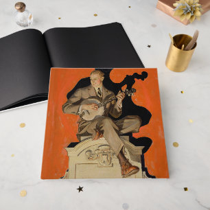 J.C. Leyendecker Banjo-Spieler 1920 Art Deco Kunst Gästebuch