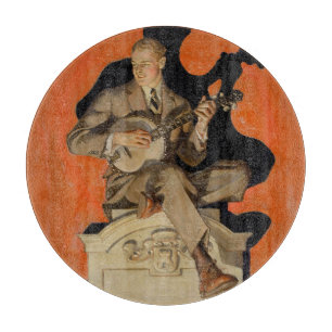 J.C. Leyendecker Banjo-Spieler 1920 Art Deco Kunst Schneidebrett