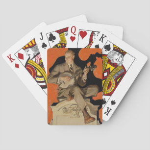 J.C. Leyendecker Banjo-Spieler 1920 Art Deco Kunst Spielkarten