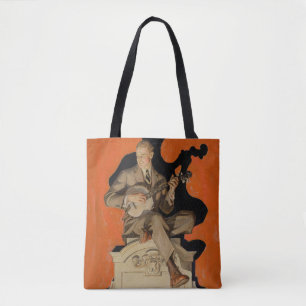 J.C. Leyendecker Banjo-Spieler 1920 Art Deco Kunst Tasche
