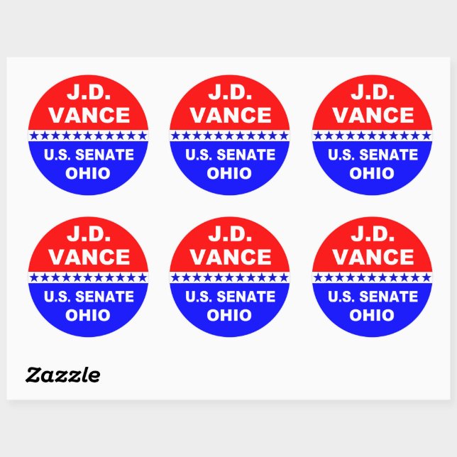 J.D. Vance US Senat Ohio 2022 Runder Aufkleber (Blatt)