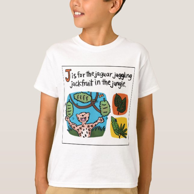 J est pour le T-shirt Jackfruit Kids (Devant)