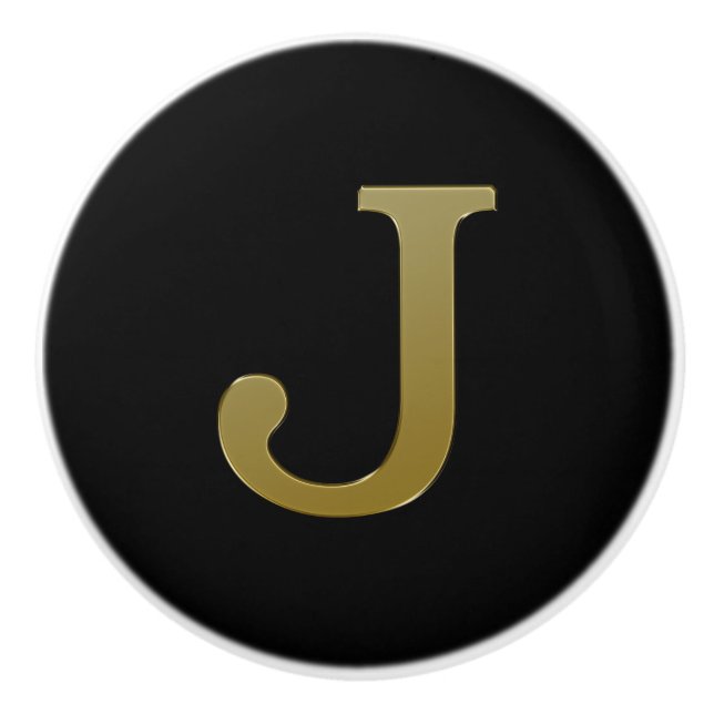 J Gold Keramikknauf (Vorderseite)