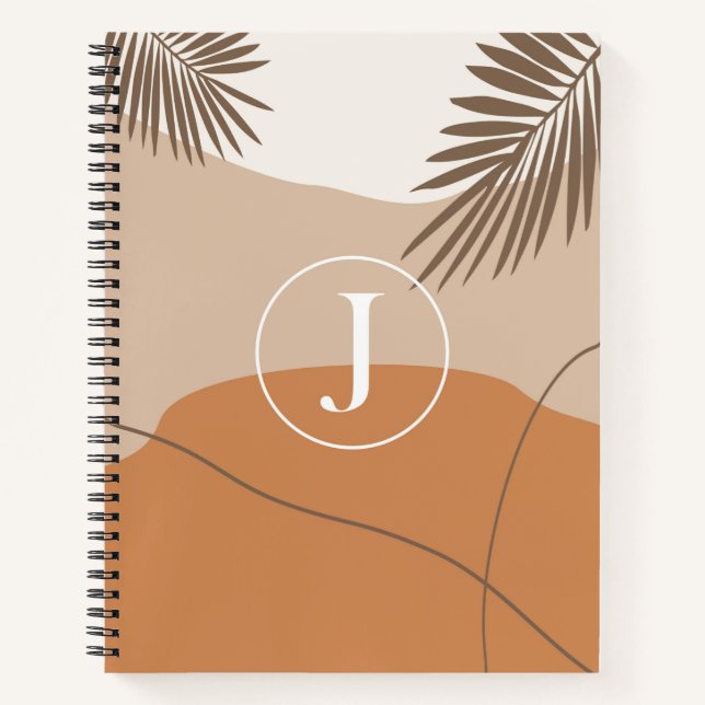 J - Initial Monogram Letter J Abstract Design Notizbuch (Vorderseite)