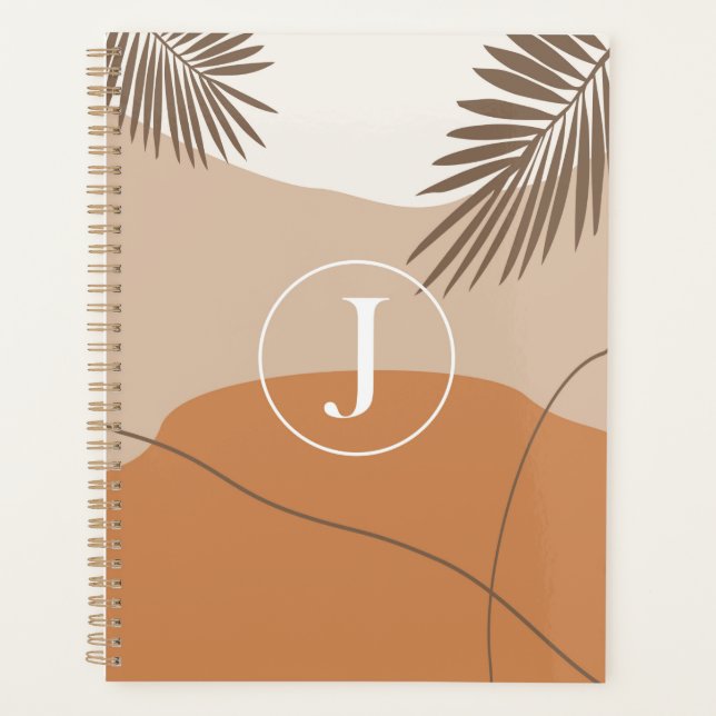 J - Initial Monogram Letter J Abstract Design Planer (Vorderseite)