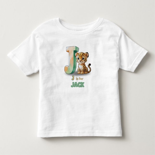 J is for Jack – Personalized Toddler T-shirt  (Devant)