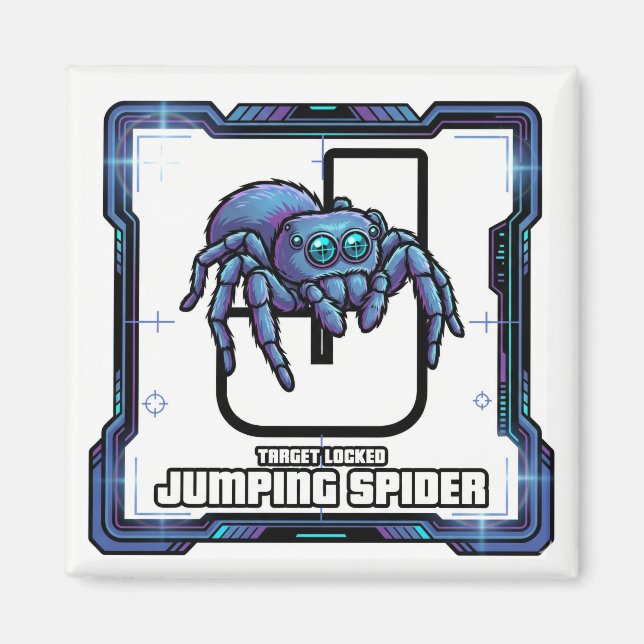 J is for Jumping Spider – GTA Style ABC Learning Magnet (Vorne)