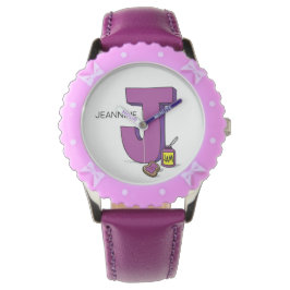 J ist für ___ individuelle Name Kid's Armbanduhr