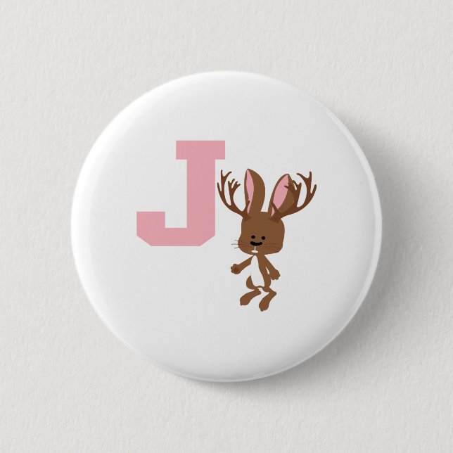 J ist für Jackalope Button (Vorderseite)