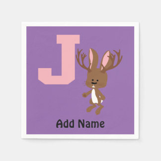 J ist für Jackalope Serviette