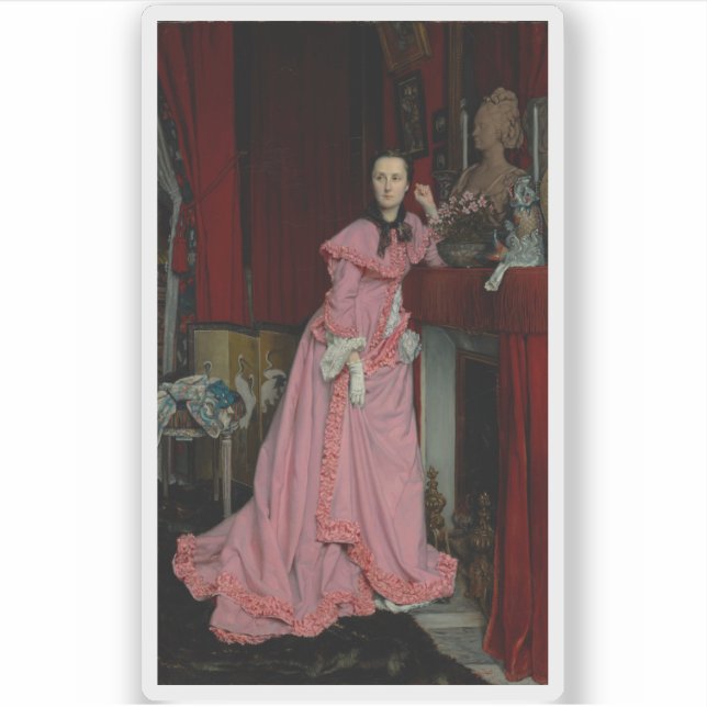J. J. Tissot - Portrait des Marquise de Miramon Aufkleber (Vorderseite)