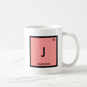 J - Javanische Katze Chemie Periodensystem Element Kaffeetasse