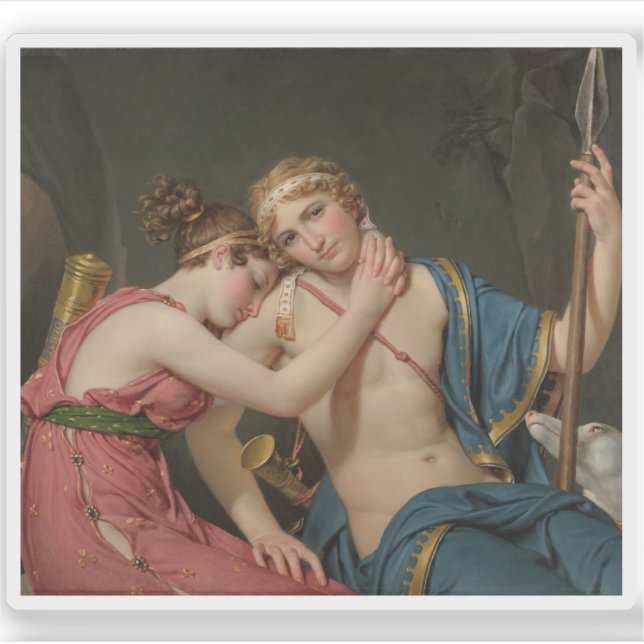 J.L. David: Der Abschied von Telemachus und Euchar Aufkleber (Vorderseite)