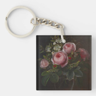 J.L. Jensen - Rose und Tree Anemones in einem ... Schlüsselanhänger