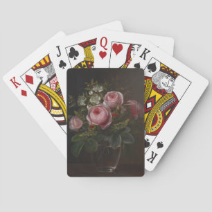 J.L. Jensen - Rose und Tree Anemones in einem ... Spielkarten