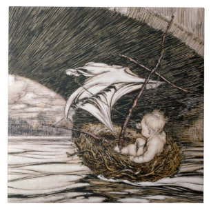 J.M. Barrie  , ', das er unter die Brücke führte Fliese