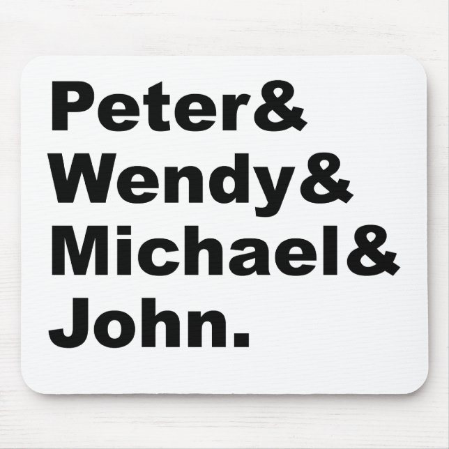 J.M. Barrie's Peter Pan | Peter Wendy Michael John Mousepad (Vorne)