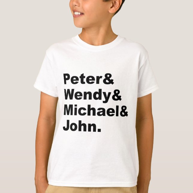 J.M. Barrie's Peter Pan | Peter Wendy Michael John T-Shirt (Vorderseite)