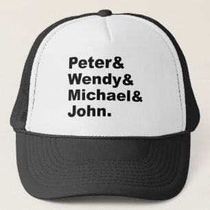 J.M. Barrie's Peter Pan Peter Wendy Michael John Truckerkappe