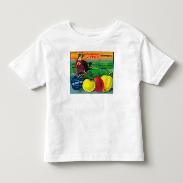 J.M.L. Apple-Kiste LabelWatsonville, CA Kleinkind T-shirt (Vorderseite)