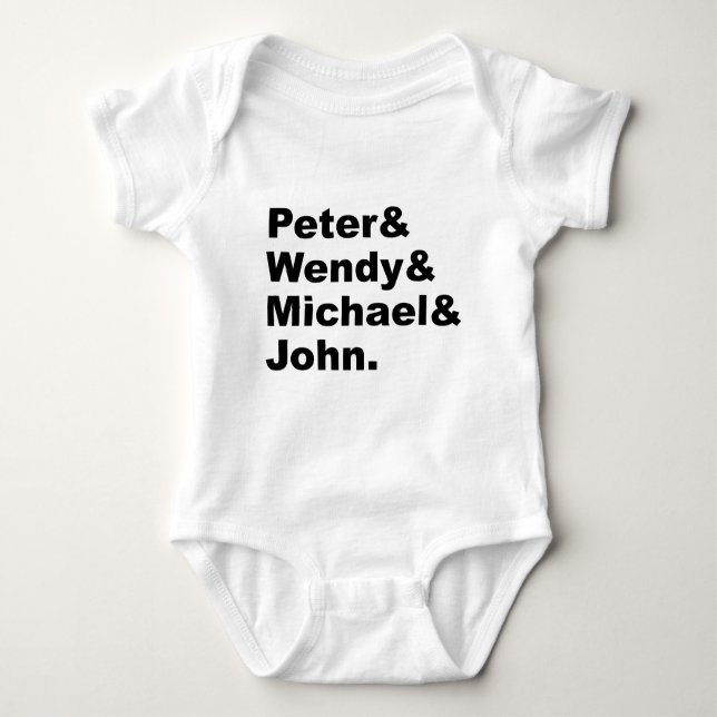 J.M. Peter Pan| Peter Wendy Michael John Baby Strampler (Vorderseite)