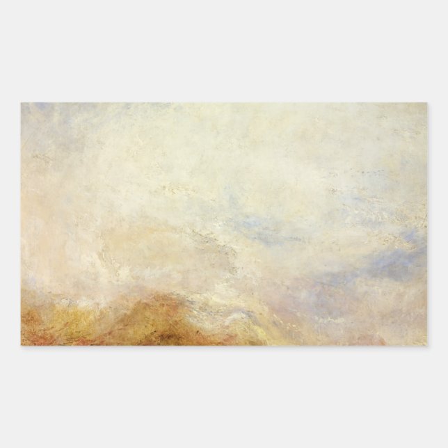 J. M. W. Turner - Eine Bergszene, Val d'Aosta Rechteckiger Aufkleber (Vorderseite)