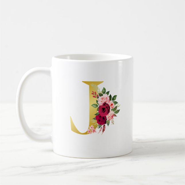 "J" Monogram Coffee Tasse (Links)