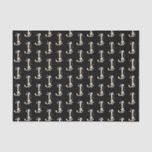 J Monogram Floral Tissue Paper