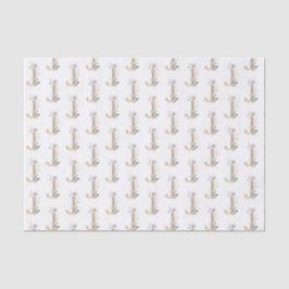 J Monogram Floral Tissue Paper Seidenpapier
