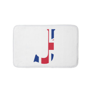 J Monogram überlagert sich auf der Flagge der Unio Badematte