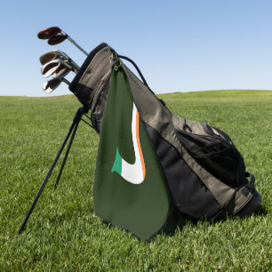 J Monogram überlagert sich auf Irish Flag gtcnt Golfhandtuch