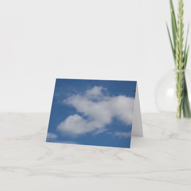 J Nuages en forme de photo Cartes vierges (Devant)