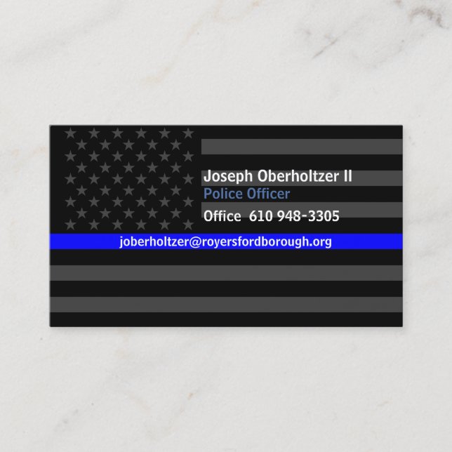  J. O. II Ansprechpartner für die amerikanische Fl Visitenkarte (Vorderseite)