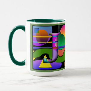 J O Monogramierte, Initialed Coffee Tasse