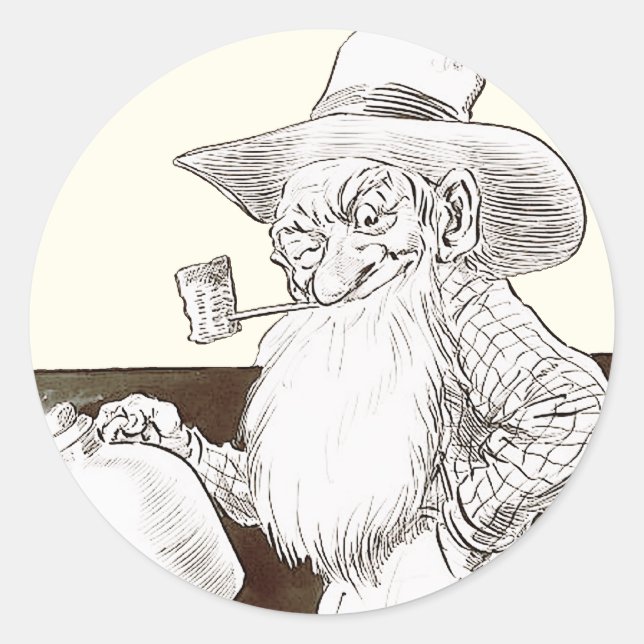 J P Bernard Moonshiner (Sepia) Runder Aufkleber (Vorderseite)