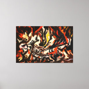 J. P. - DIE FLAMME - c. 1934-38 - Abstrakt - Leinwanddruck