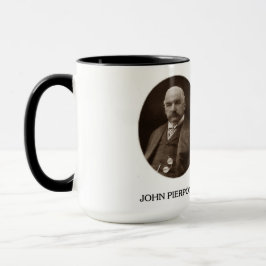 J.P. Erster Schritt Morgans hin zu irgendwo Kaffeetasse