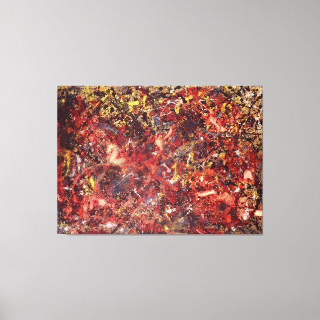 J. P. - MALINING A - 1950 - Abstrakter Expressioni Leinwanddruck (Vorderseite)
