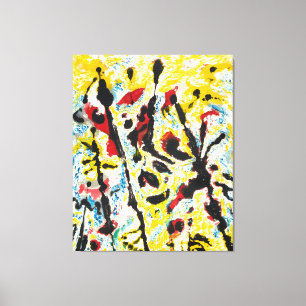 J. P. - MOND-VIBRATIONEN - c. 1953-1955 -Abstrakt- Leinwanddruck