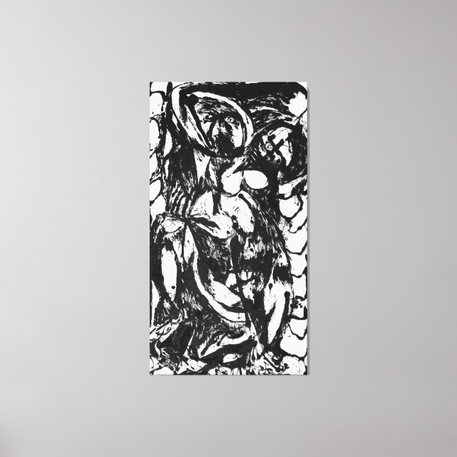 J. P. - NUMBER 5 - 1952 - Black Pourings - Leinwanddruck (Vorderseite)