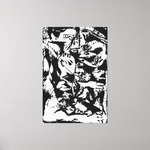 J. P. - NUMBER 9 - 1951 - Black Pourings - Leinwanddruck