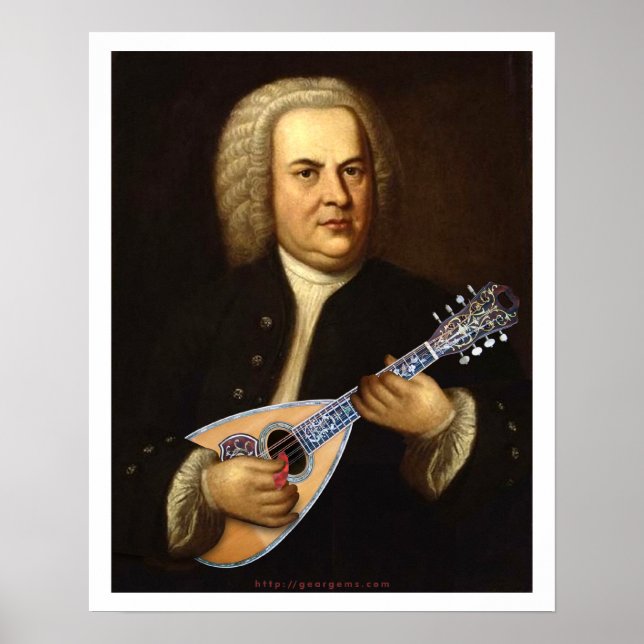 J.S. Bach auf Mandolin Poster (Vorne)