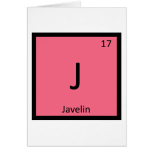 J - Speerwurf Leichtathletik Chemisches Symbol