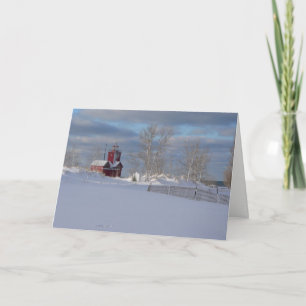 J Spoelstra Big Red in Winter Card Feiertagskarte