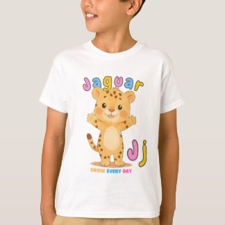 „J steht für Jaguar“ Alphabet-T-Shirt – Wachse jed T-Shirt
