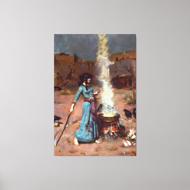 J. W. WATERHOUSE - THE MAGIC CIRCLE - 1886 - LEINWANDDRUCK (Vorderseite)