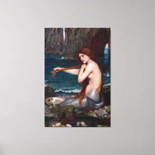 J. WATERHOUSE - A MERMAID - 1900 - Pre-Raphaelites Leinwanddruck